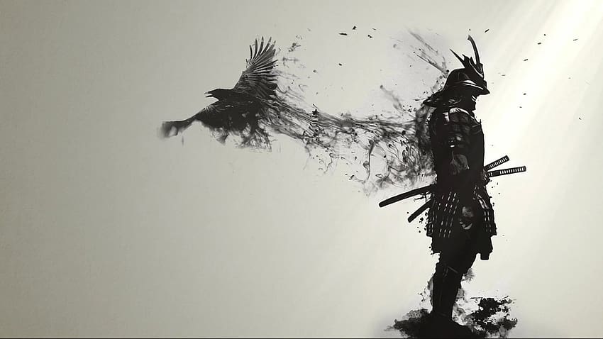 Samurai, raven, black HD wallpaper | Pxfuel