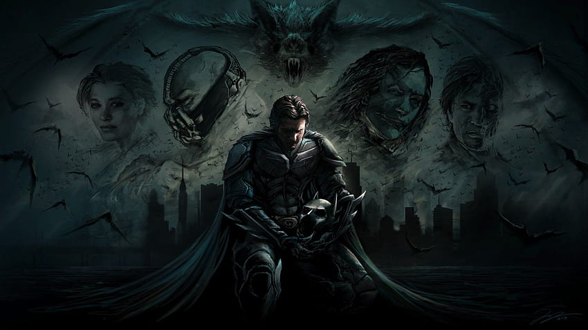La trilogia del cavaliere oscuro, Batman di Christian Bale Sfondo HD