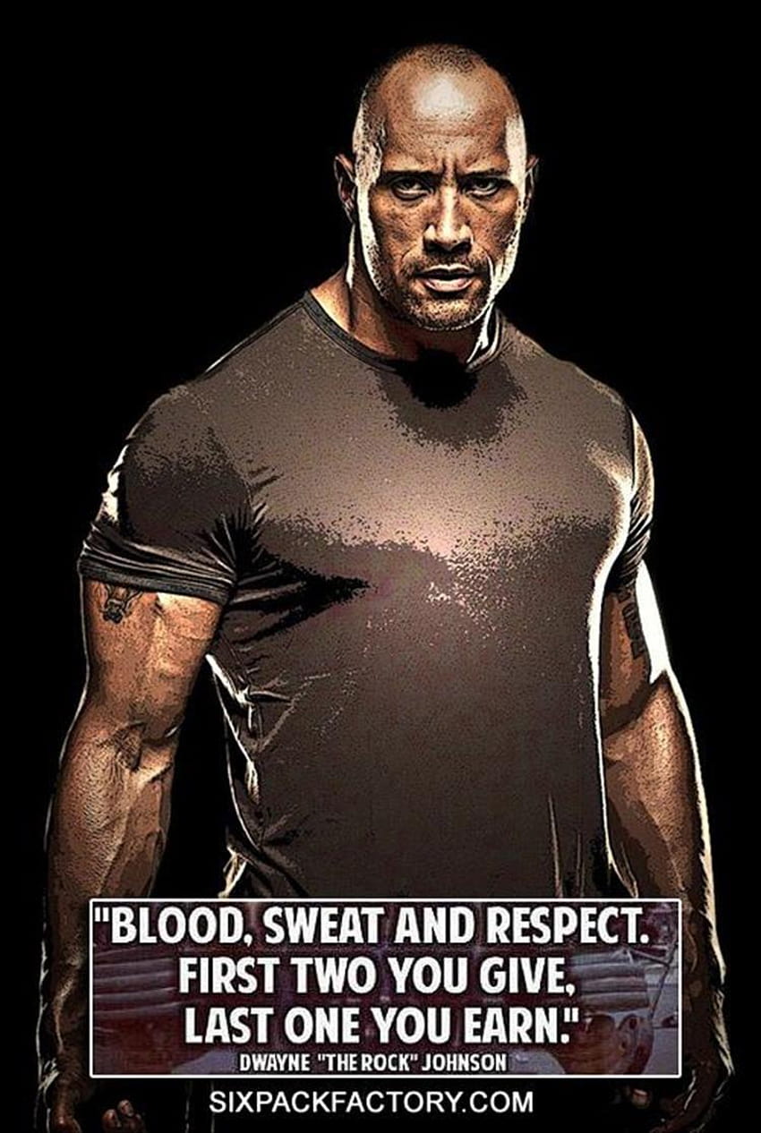 Dwayne johnson blood sweat 2024 respect