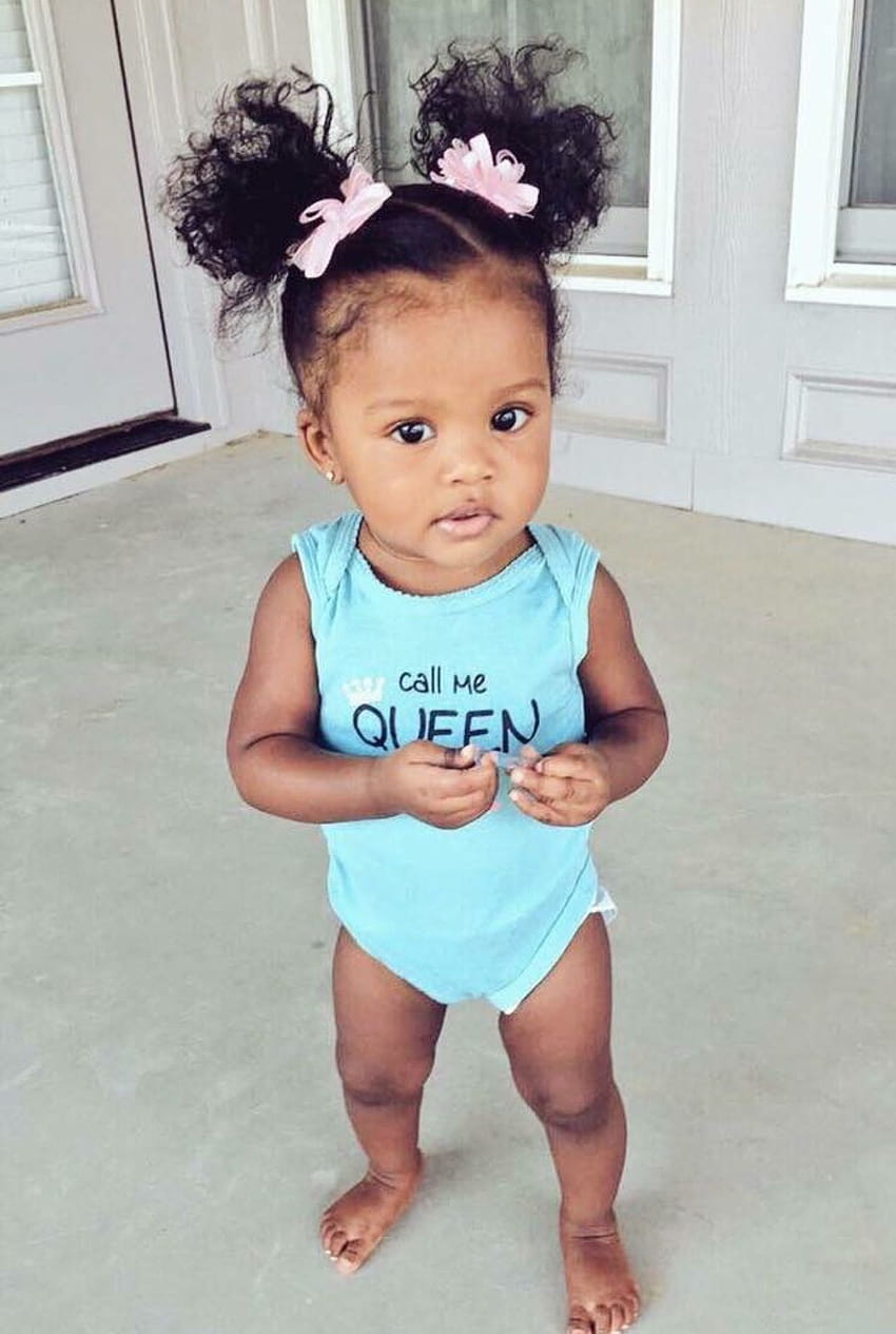 브랜디 온 아기들의 사랑을 위해, 귀여운 흑인 아기 소녀 HD 전화 배경 화면