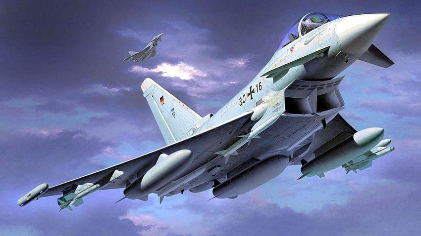 Aircraft airplanes eurofighter typhoon artwork german HD wallpaper