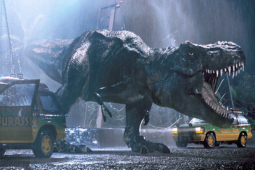 Ożywianie dinozaurów w filmie „Jurassic Park”, „Jurassic World”, t rex jurassic park Tapeta HD
