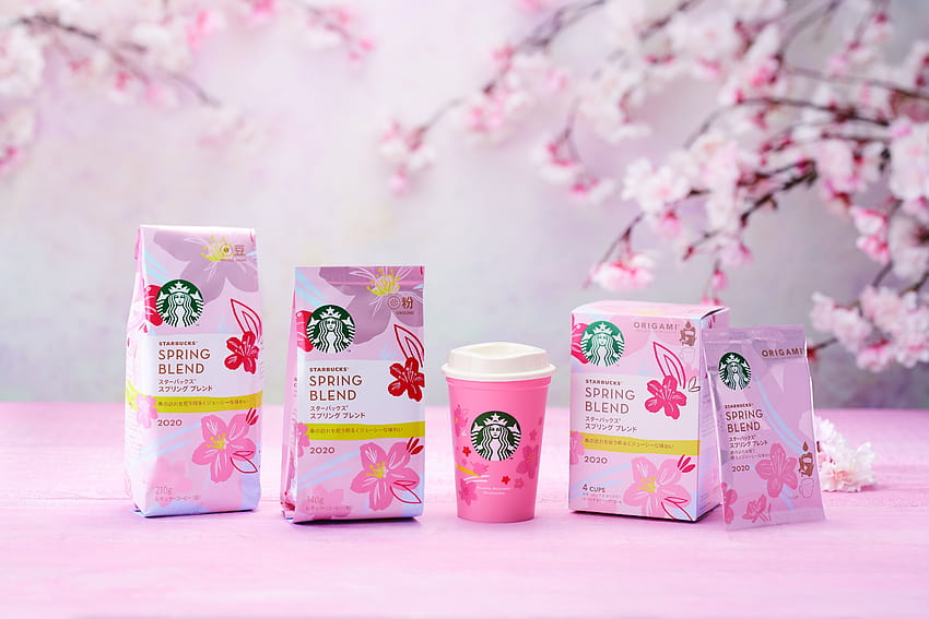 Starbucks Japan lanza paquetes de regalo especiales de sakura para la temporada de flores de cerezo 2020, Starbucks de primavera fondo de pantalla