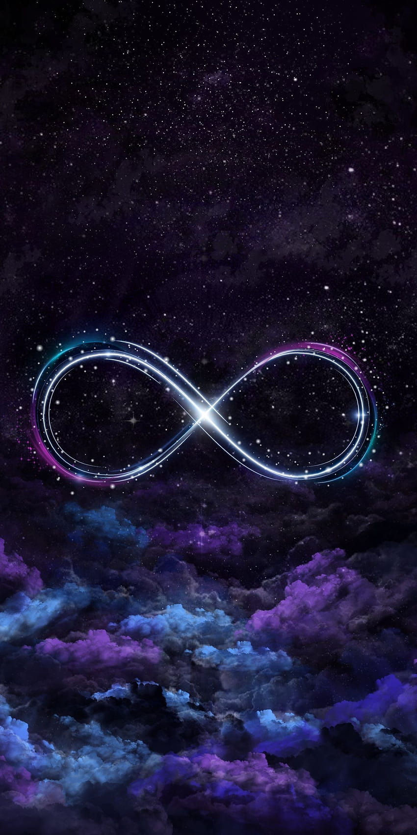 Galaxy Infinity Sign, infinito u fondo de pantalla del teléfono