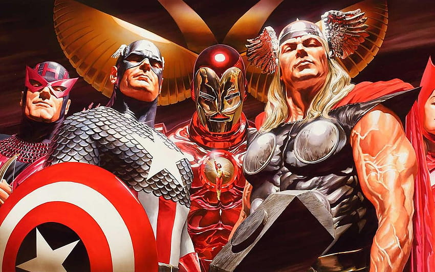 Alex Ross, Art, Avengers, Marvel, Superhero, alex ross superman HD wallpaper