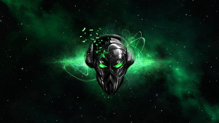 Destruction destroyed glowing alienware alien black backgrounds, alienware background black HD wallpaper