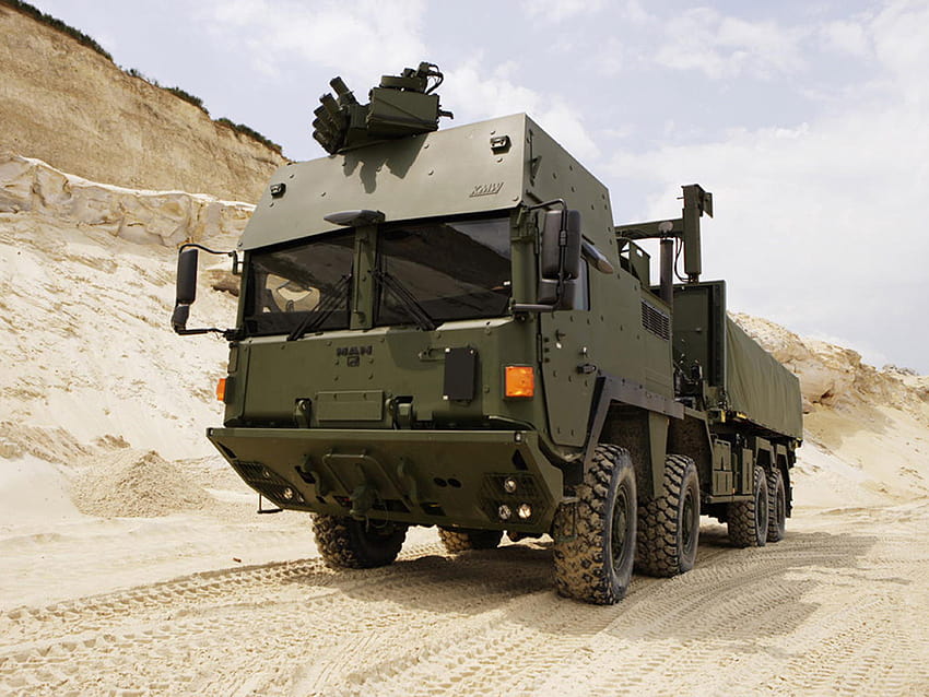 Германия НАТО бойна машина бронирана война военна армия 4000x3000 kmw man sx, военен камион HD тапет