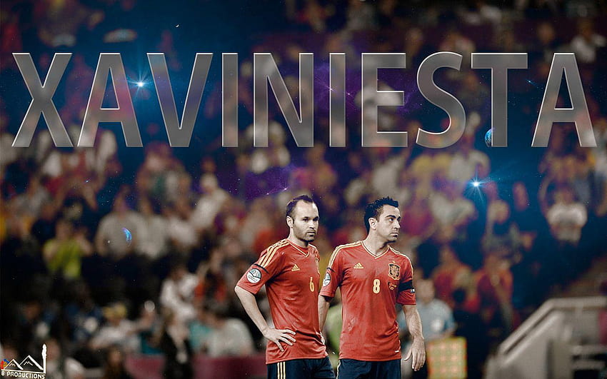 8 Productions: Xavi and Iniesta, xavi iniesta HD wallpaper