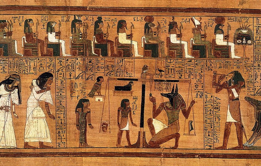 disegno, scrittura, pergamena, geroglifici, Antico Egitto, arte segreta, sezione разное, arte egizia Sfondo HD