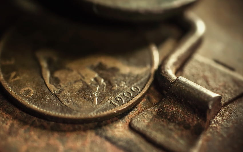 : 1900 Year, 2046x1286 px, coins, metal, money, old, rust 2046x1286, old money HD wallpaper