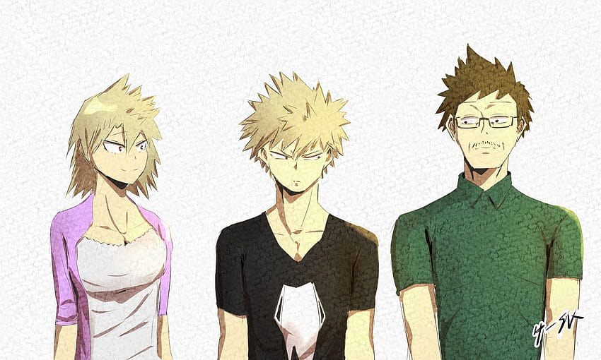 Katsuki Bakugou Masaru Bakugo Mitsuki Bakugo fondo de pantalla