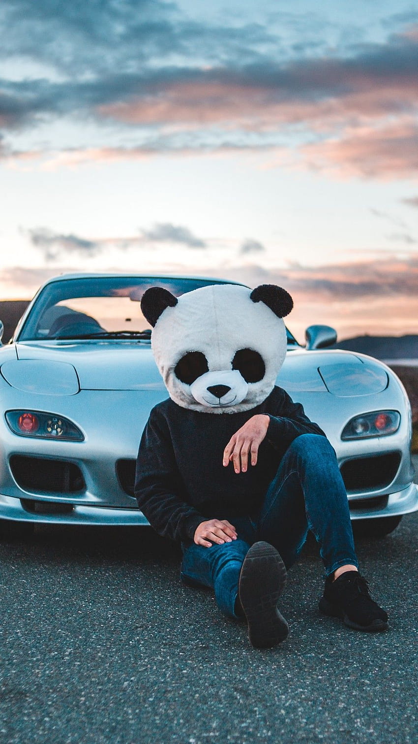 Panda Boy With Cars Mobile, chłopiec samochodowy Tapeta na telefon HD