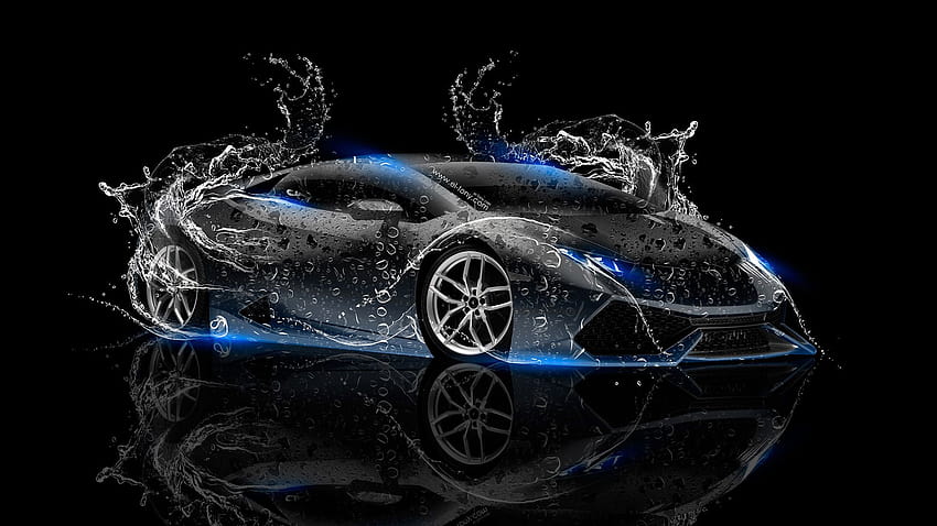 3 Ice Blue Lambo, water cars HD wallpaper | Pxfuel