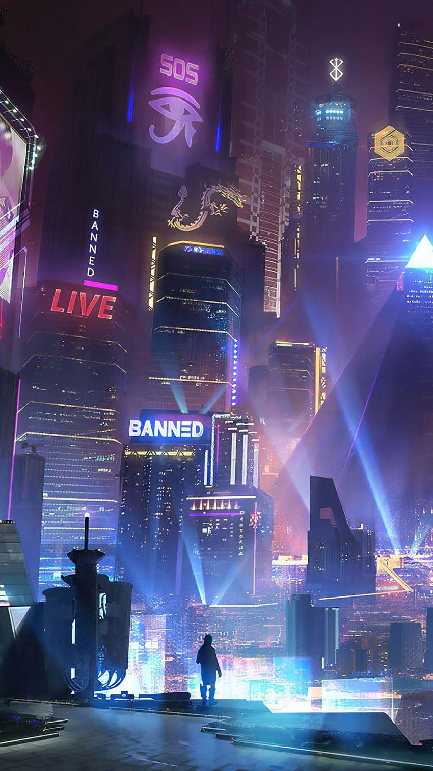 Cyberpunk 2077, iphone 13 night city Papel de parede de celular HD
