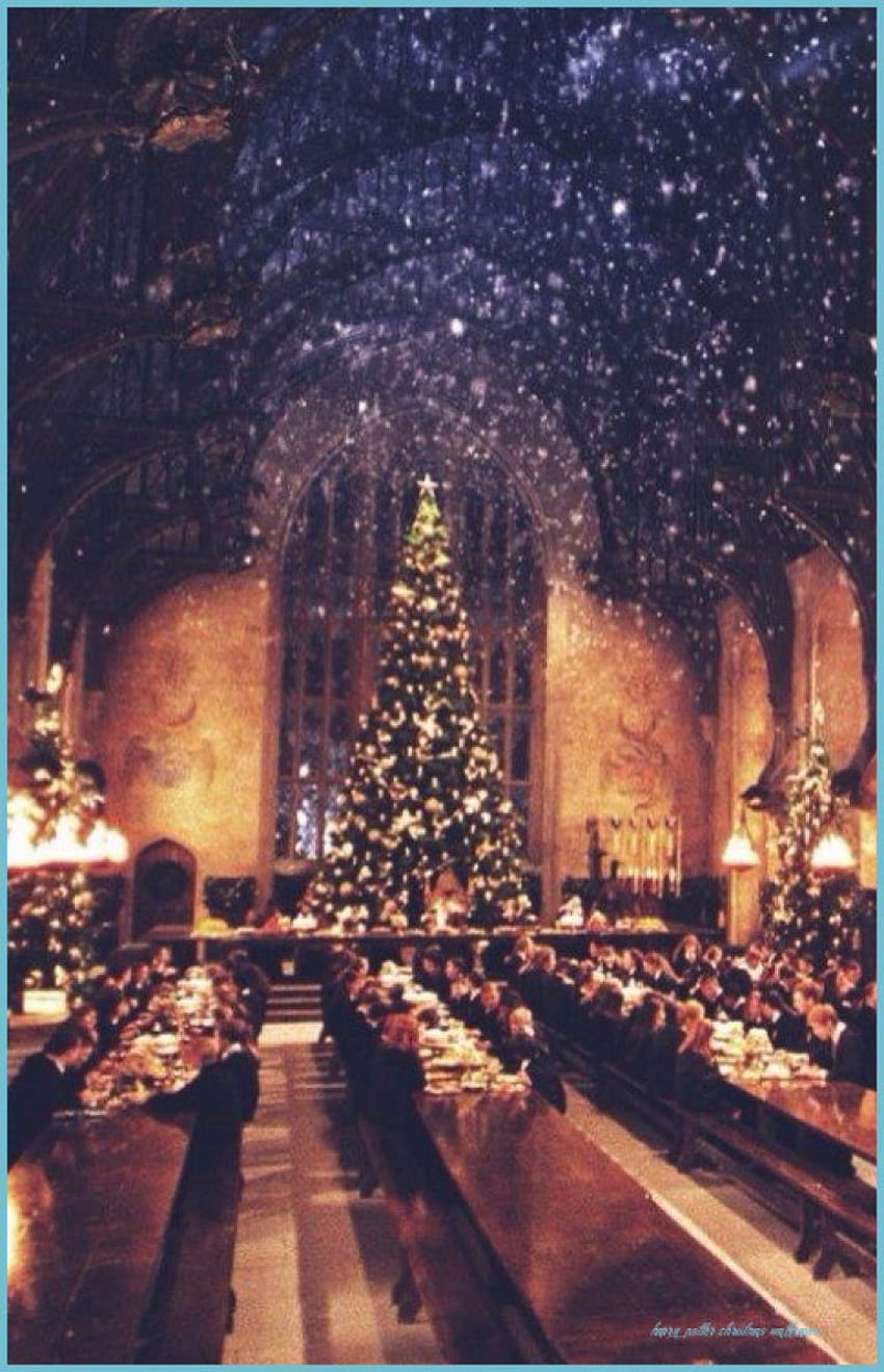 Harry Potter Christmas Sfondo natalizio, Hogwarts, Sfondi HD phone wallpaper