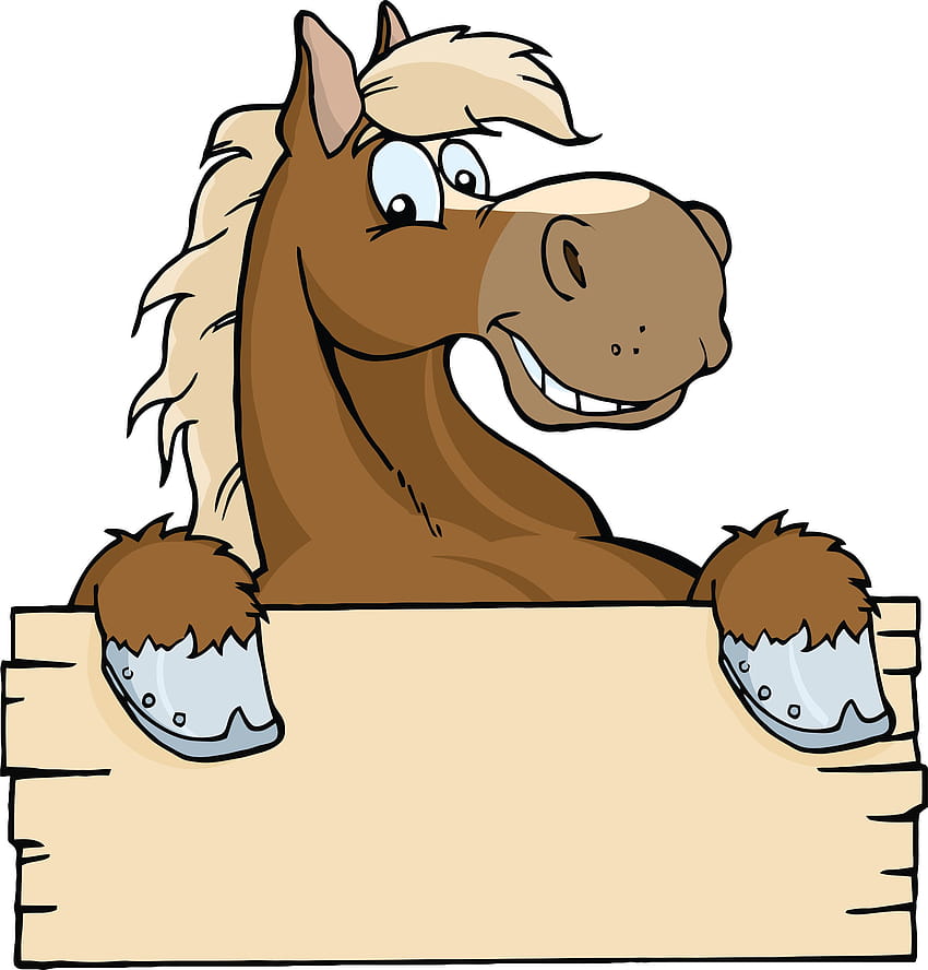 Cartoon Horse, funny cute horse HD phone wallpaper