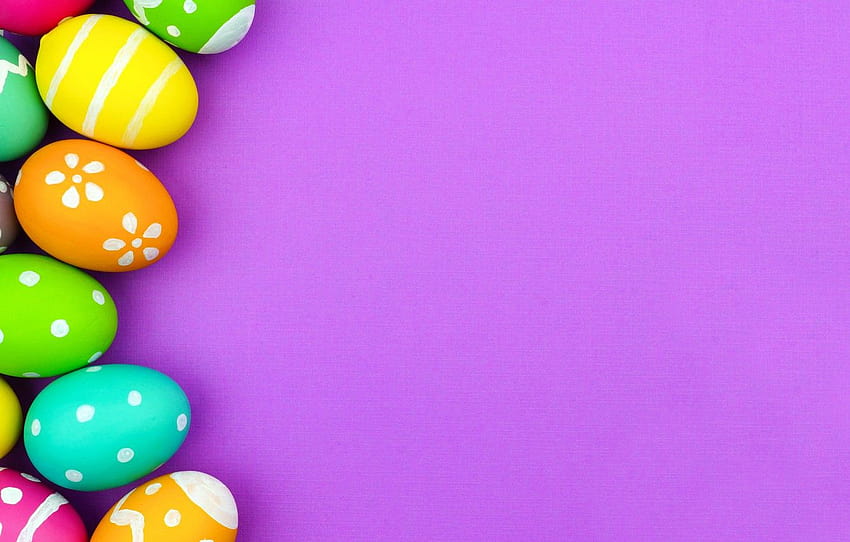 colorful, Easter, background, spring, eggs, Happy Easter, happy easter eggs HD wallpaper