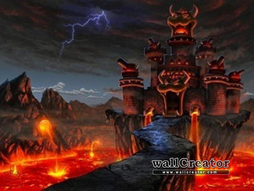 Bowser Castle, Bowsers Castle Super Mario HD-Hintergrundbild