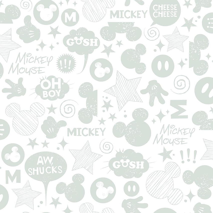Disney Mickey Mouse Icons Peel and Stick – RoomMates Decor、ミッキーマウスパターン HD電話の壁紙