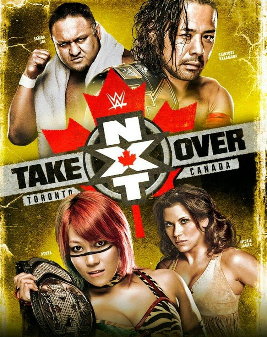 NXT Takeover Toronto Canada Samoa Joe vs Shinsuke Nakamura & Auska HD phone wallpaper