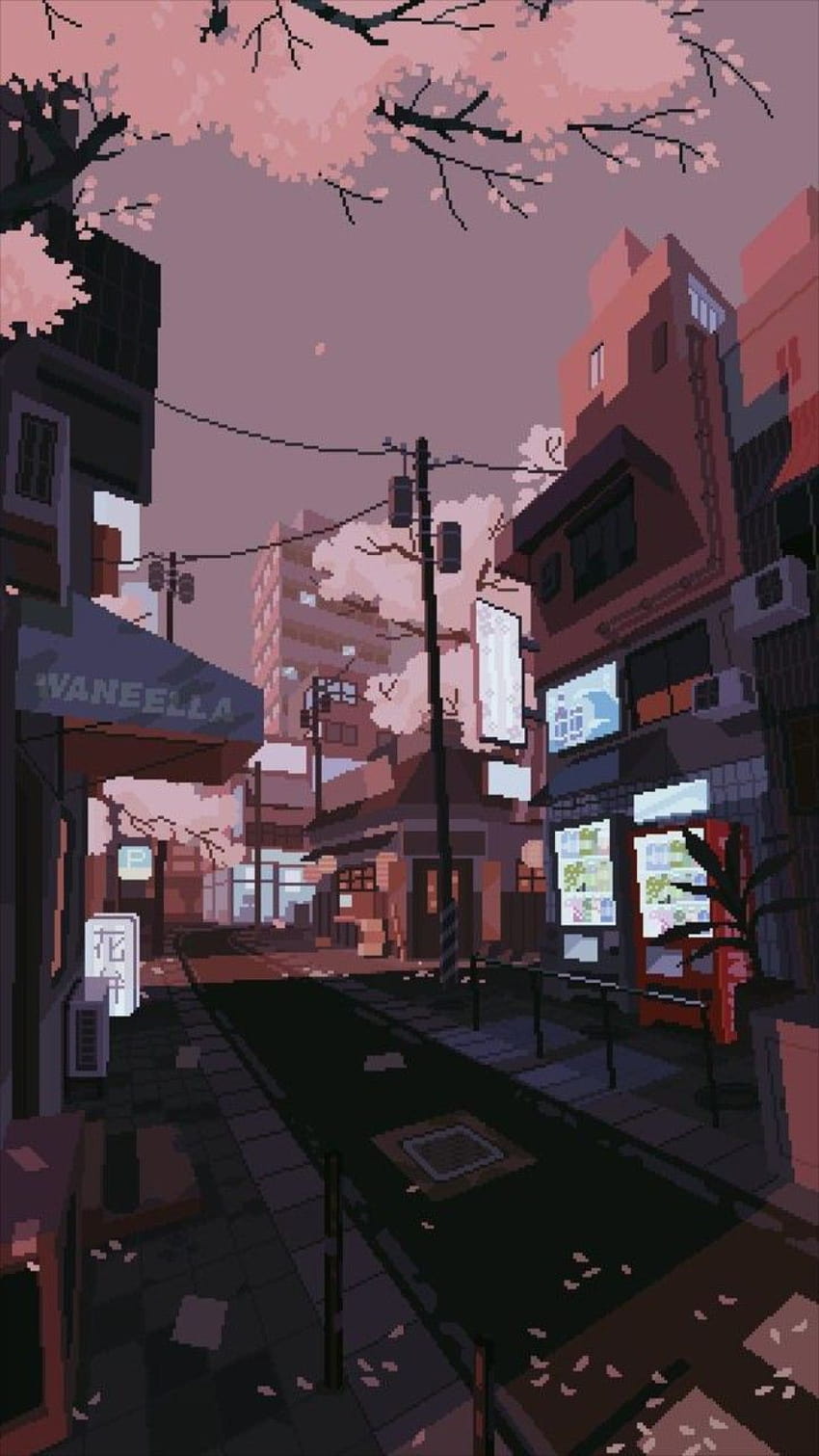 Sokak Estetiği, anime sokağı HD telefon duvar kağıdı