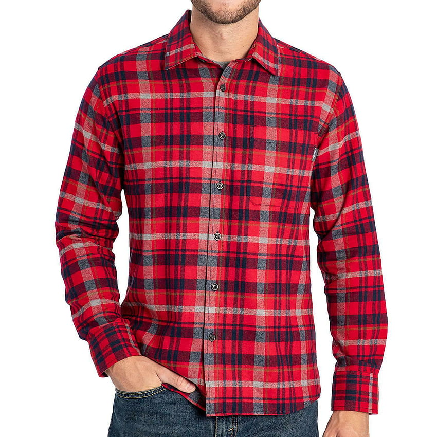 Eddie Bauer Bristol Men's Flannel Shirt AUTUMN PLAID Retail $59 size Medium new HD phone wallpaper