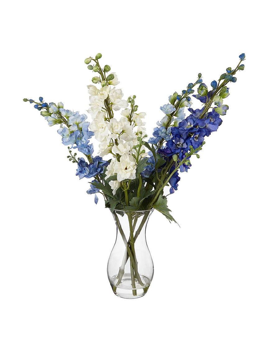 Peony Delphinium Vase, Blue/White at John Lewis & Partners, light blue delphinium HD phone wallpaper