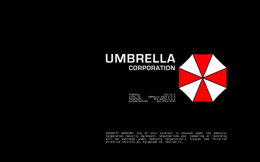 Resident Evil Umbrella Corp HD тапет