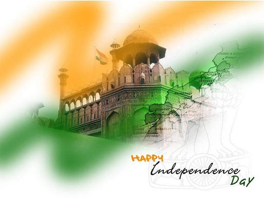 Colorful Happy Independence Day Redfort India, indian independence day HD wallpaper