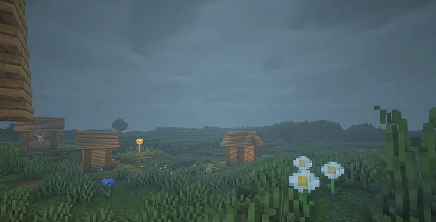 Minecraft Rain, minecraft farm HD wallpaper