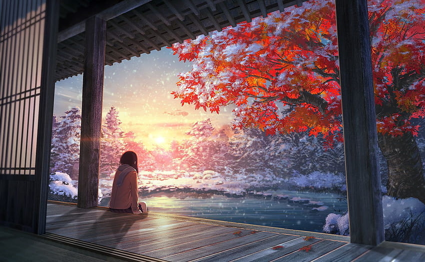 Chill Anime on Dog, chill anime nature HD wallpaper