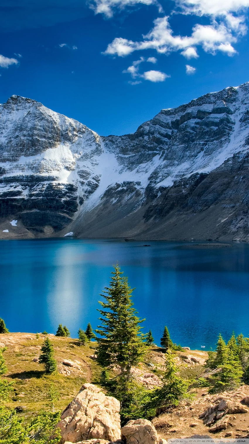 ธรรมชาติ ทิวทัศน์ภูเขา ทะเลสาบสีน้ำเงิน ❤ สมาร์ทโฟนธรรมชาติ วอลล์เปเปอร์โทรศัพท์ HD