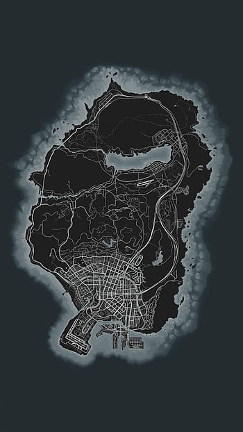 Large panoramic map of GTA 5, Games, Mapsland