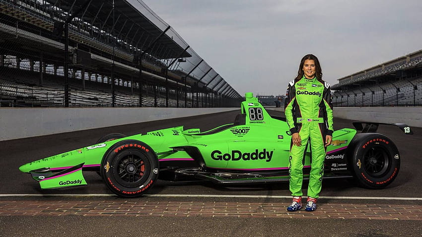 Danica Patrick przedstawia GoDaddy Indycar na Indy 500 Race 2018, Indycar 2018 Tapeta HD