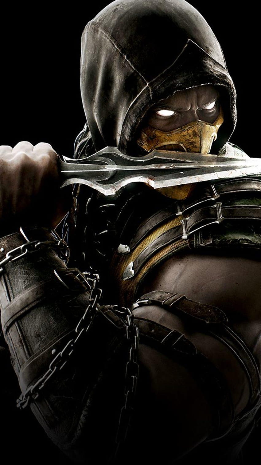 Scorpion Mortal Kombat Knife, & latar belakang, kalajengking mortal kombat android wallpaper ponsel HD