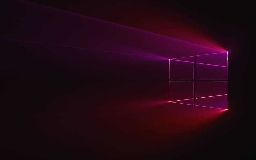 Windows 10, fioletowe logo, ciemne tło, logo Windows, Microsoft z rozdzielczością 2880x1800. Wysoka jakość, Windows 10 fioletowy Tapeta HD