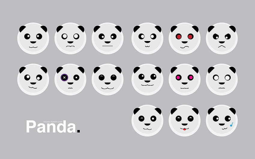 Panda Bears Group, pandagrau HD-Hintergrundbild