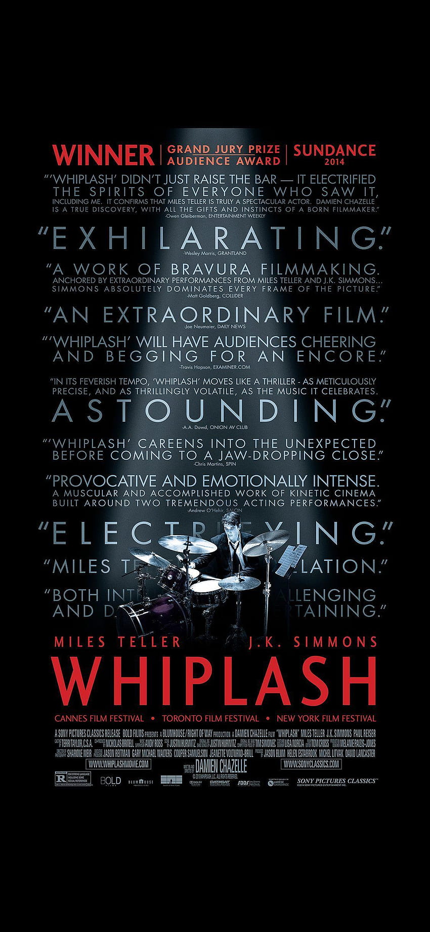 Whiplash Poster Film Iphone X, twój ulubiony film Tapeta na telefon HD