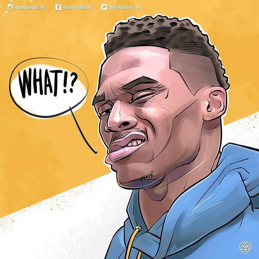 Russell Westbrook WHAT Illustration, russell westbrook cartoon HD phone wallpaper