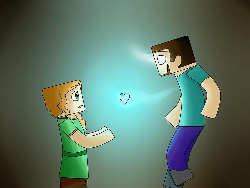 Free download | Minecraft steve and alex kissing, minecraft alex and ...