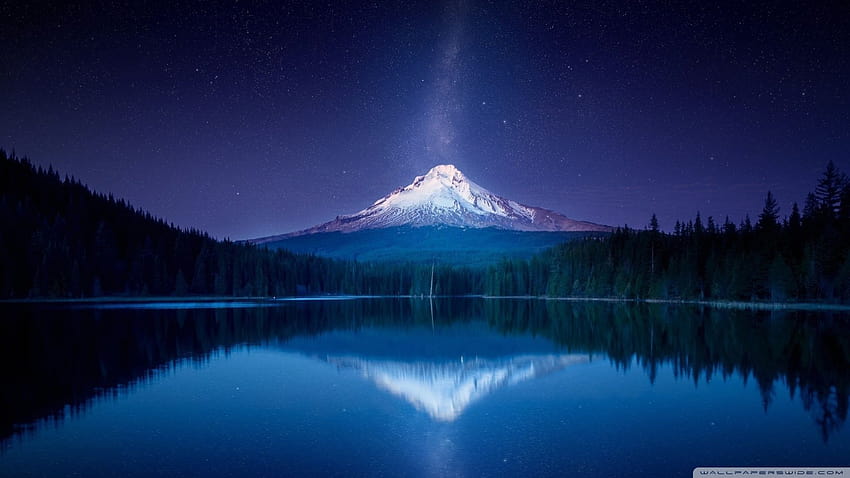 Amazing Mountain Milky Way von Yakub Nihat Mount Hood in Trillium Lake Ultra-Hintergründe für U-TV: & UltraWide & Laptop: Tablet: Smartphone, erstaunliche 1920x1080 HD-Hintergrundbild