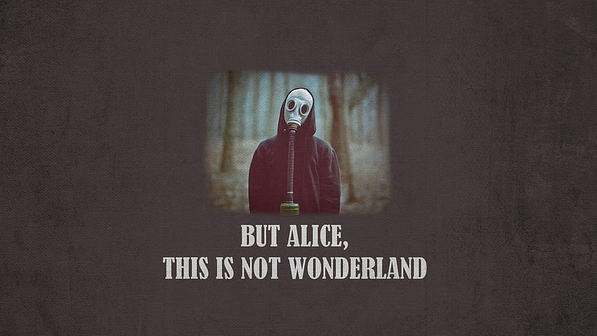 Gasmasken, Alice im Wunderland, Apocalyptic / und Mobile &, Alice im Wunderland Computer HD-Hintergrundbild
