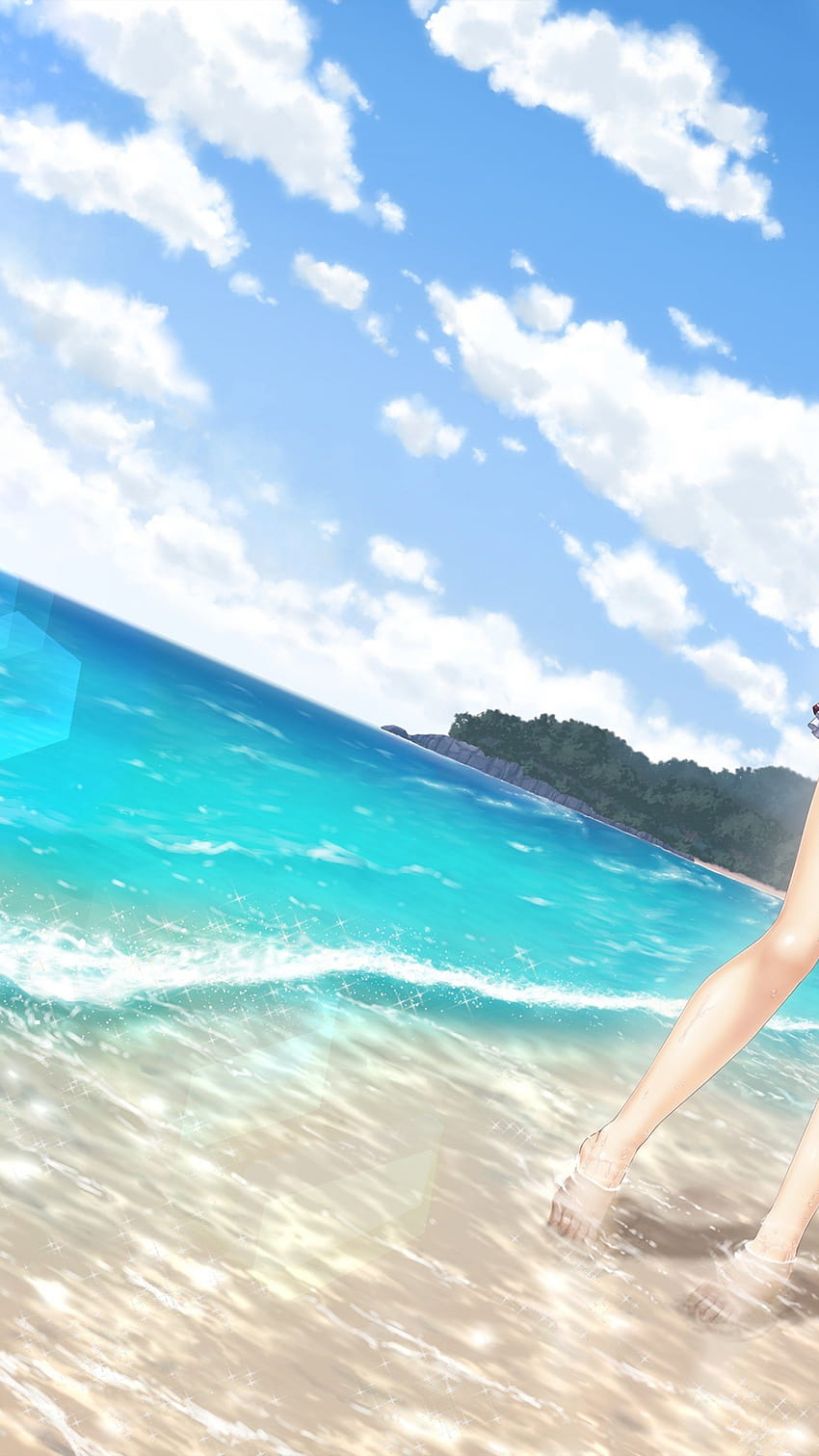 landscape sea anime girls beach Kantai [2828x2000] for your , Mobile & Tablet, anime summer iphone HD phone wallpaper