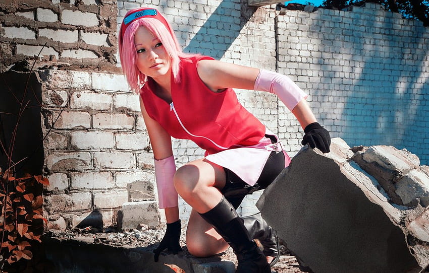 Girl Naruto Cosplay Haruno Sakura Kunoichi Section девушки Naruto Cosplay Hd Wallpaper 9252