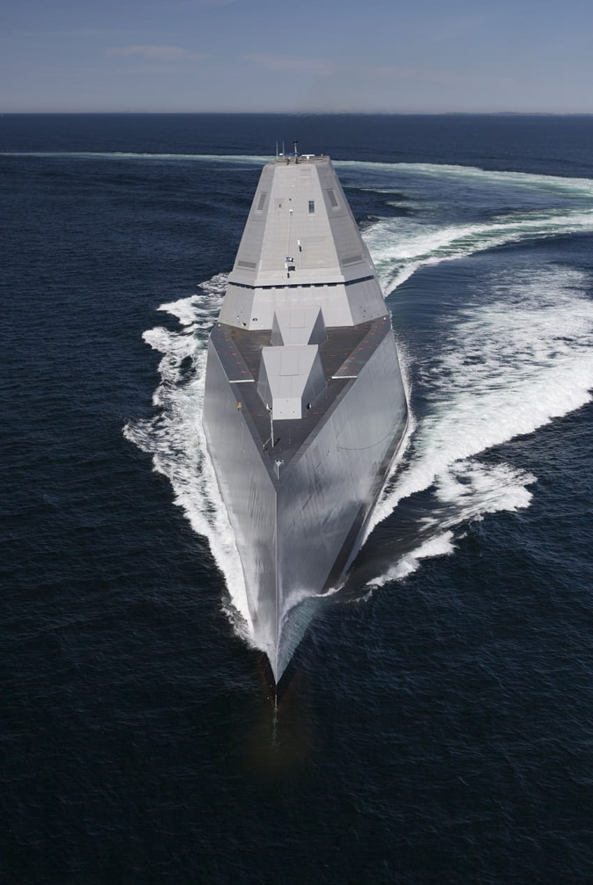 : Futuristic Destroyer Zumwalt Delivered, cacciatorpediniere classe zumwalt Sfondo del telefono HD