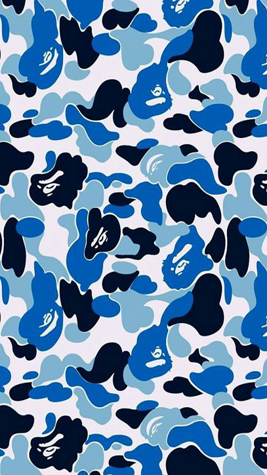 Blue BAPE Camo Wallpapers  Top Free Blue BAPE Camo Backgrounds   WallpaperAccess