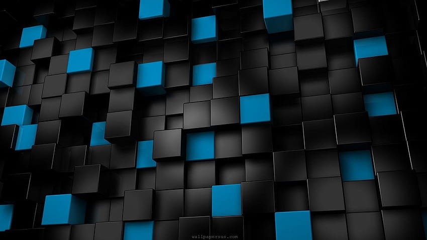 backgrounds 3d keren 1, background 3d biru HD wallpaper