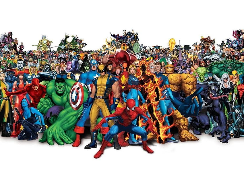 Всички герои на Marvel, злодеи dc marvel HD тапет