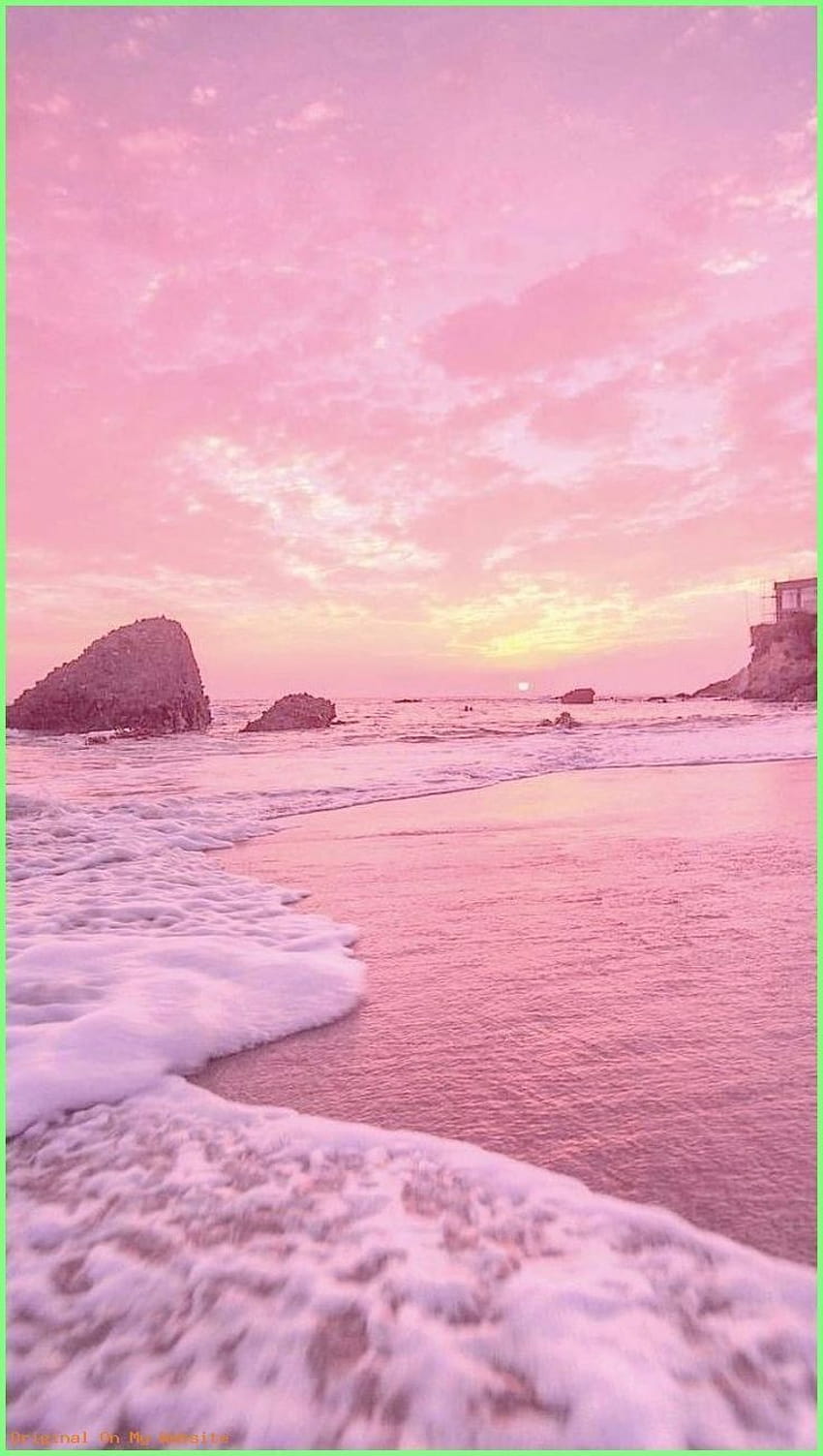 39 Pink Beach Sunset Wallpaper  WallpaperSafari