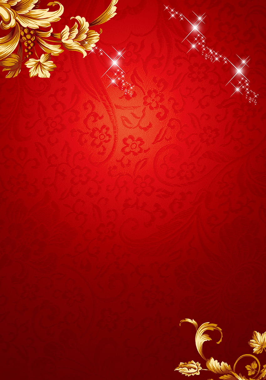 Fundos de padrão floral vermelho de ano novo chinês em 2019, festival de primavera 2020 Papel de parede de celular HD